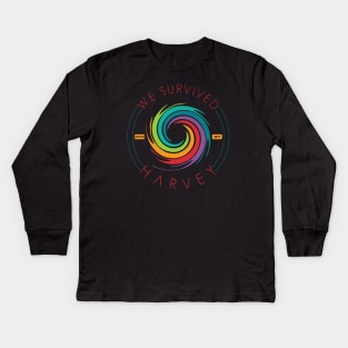 WE SURVIVED HARVEY Kids Long Sleeve T-Shirt